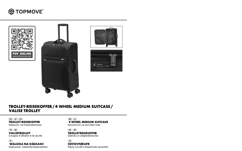 Page 1 de la notice Manuel utilisateur Topmove IAN 331734