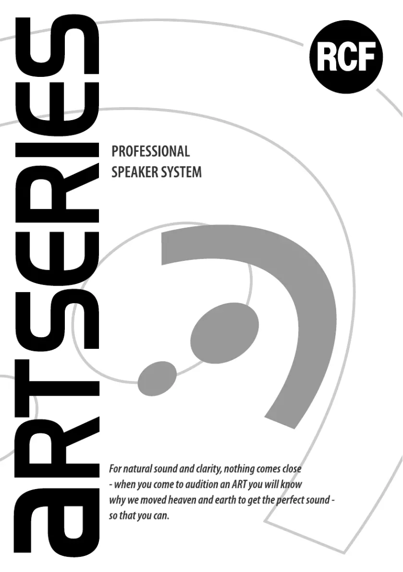 Page 1 de la notice Manuel utilisateur RCF ART 312 MKIII