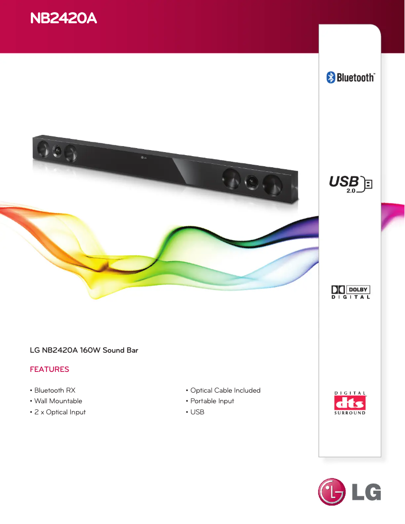 Página 1 del manual Ficha técnica LG NB2420A