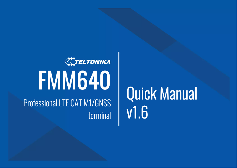 Imagen de la primera página del manual del dispositivo FMM640