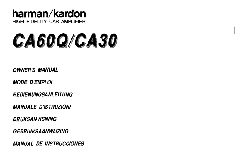 Image de la première page du manuel de l'appareil CA30
