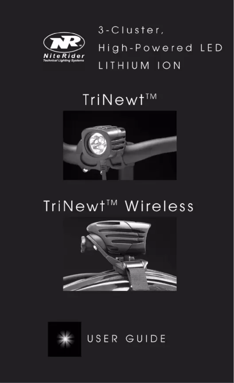 Page n°1 - Manuel utilisateur NiteRider TriNewt