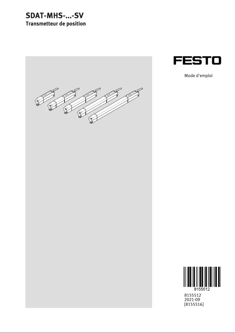 Page 1 de la notice Manuel utilisateur Festo SDAT-MHS-M80-1L-SV-E-0.3-M8