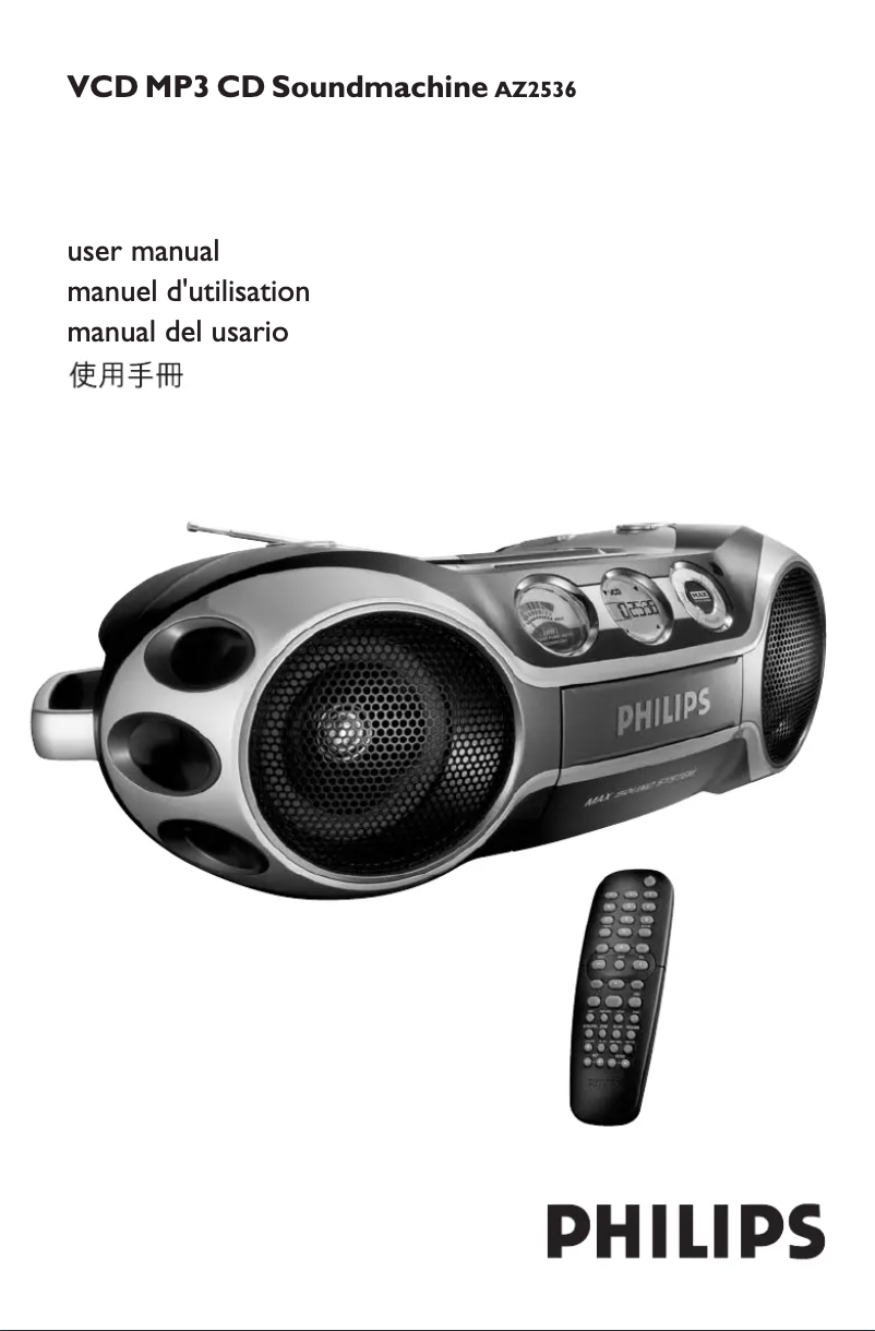 Page 1 de la notice Manuel utilisateur Philips AZ2536