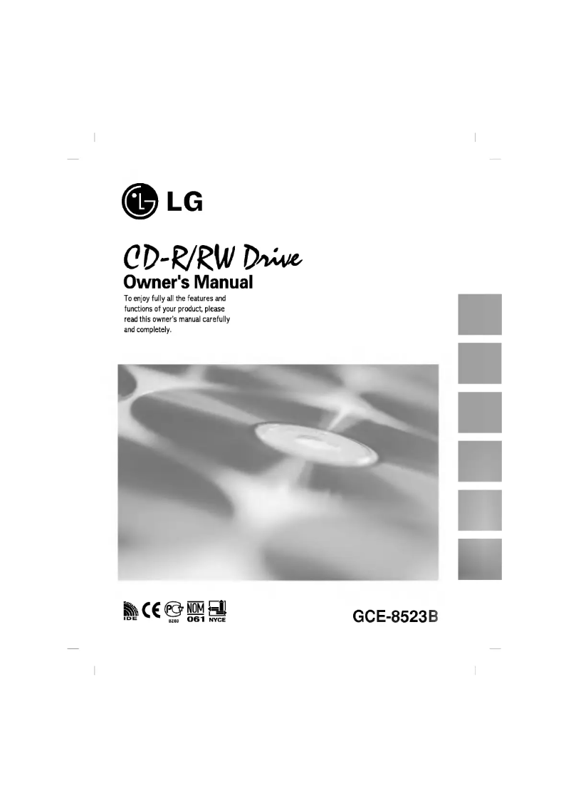 Page n°1 - Manuel utilisateur LG GCE-8523B