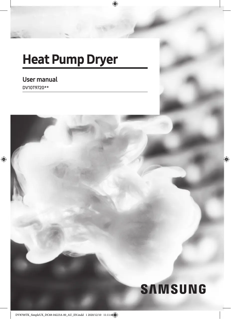 Image de la première page du manuel de l'appareil DV10T9720SV