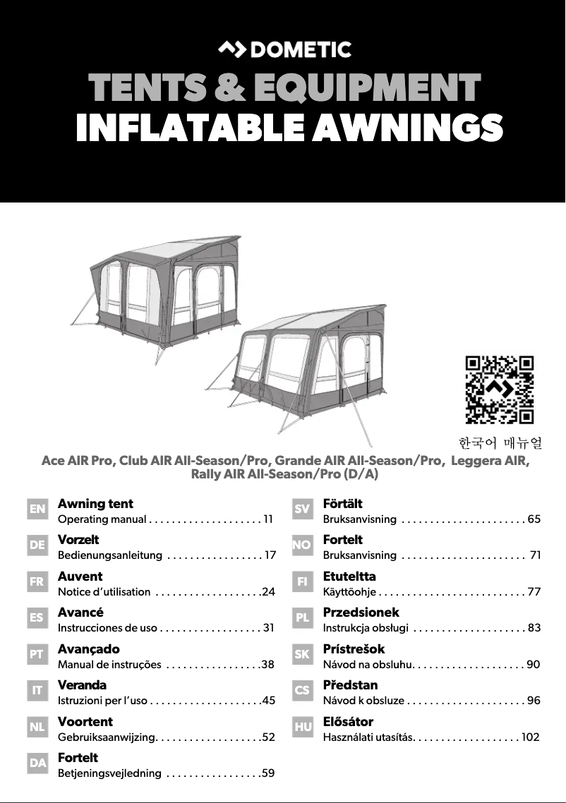 Page 1 de la notice Guide d'installation Dometic Club AIR Pro 330 S