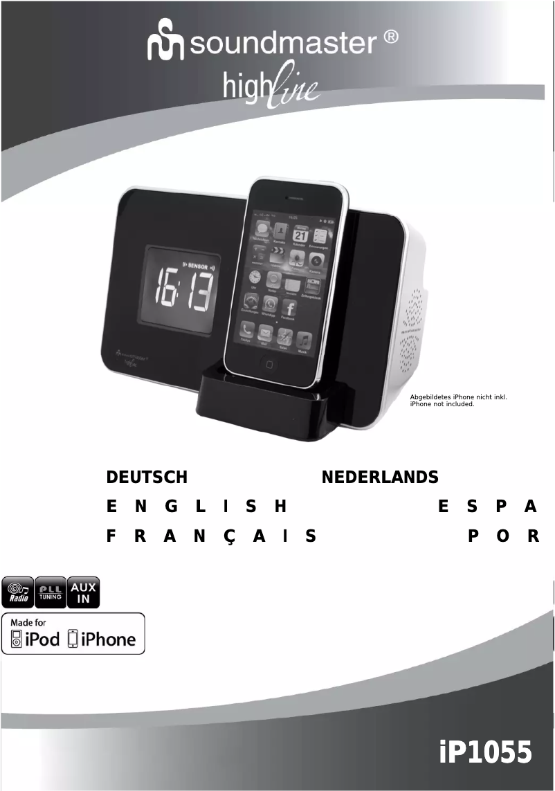 Page 1 de la notice Manuel utilisateur Soundmaster IP1055