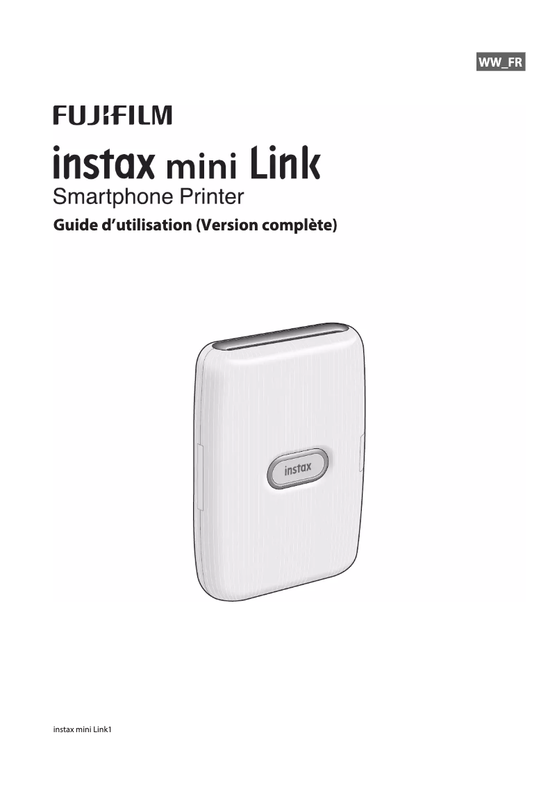 Page n°1 - Manuel utilisateur Fujifilm Instax mini link