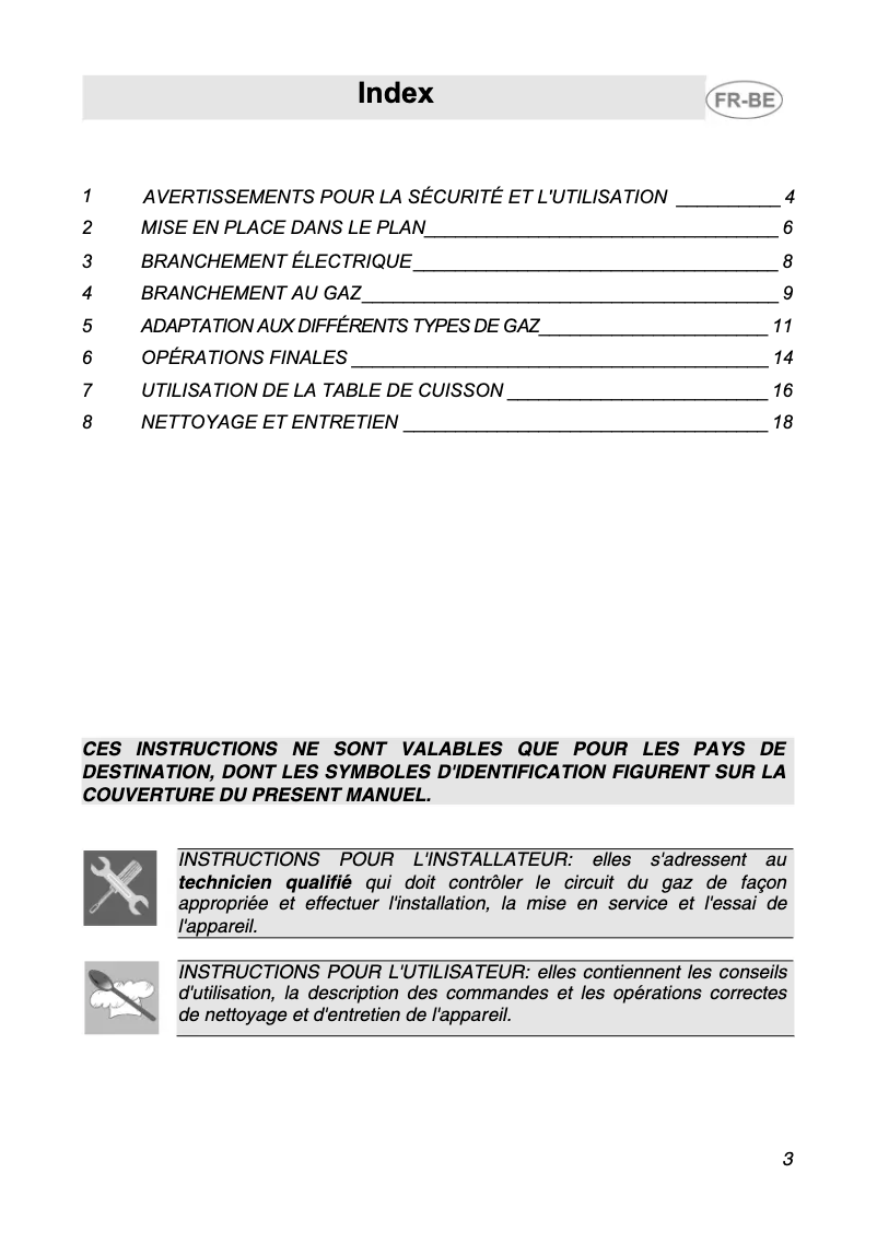 Page 1 de la notice Manuel utilisateur Smeg SR 576 GXB 5