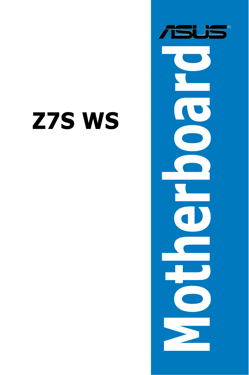 Image de la première page du manuel de l'appareil Z7S WS