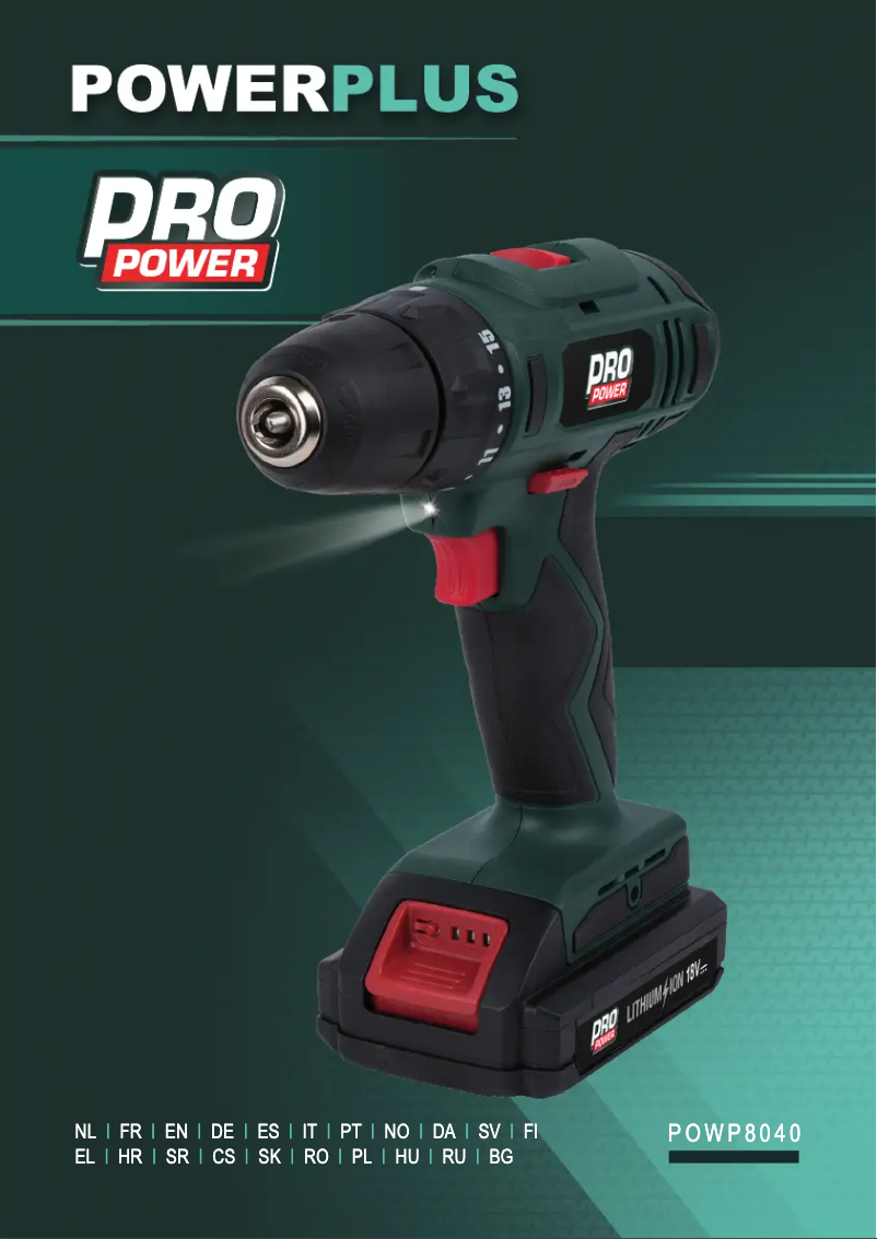 First page image of the manual for POWP8040