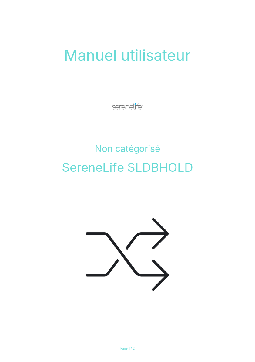 Page n°1 - Manuel utilisateur SereneLife SLDBHOLD