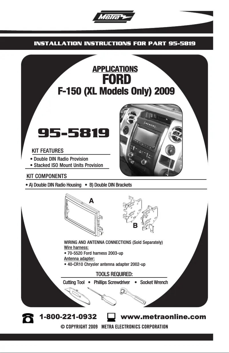 Página 1 del manual Manual de usuario Metra 95-5819