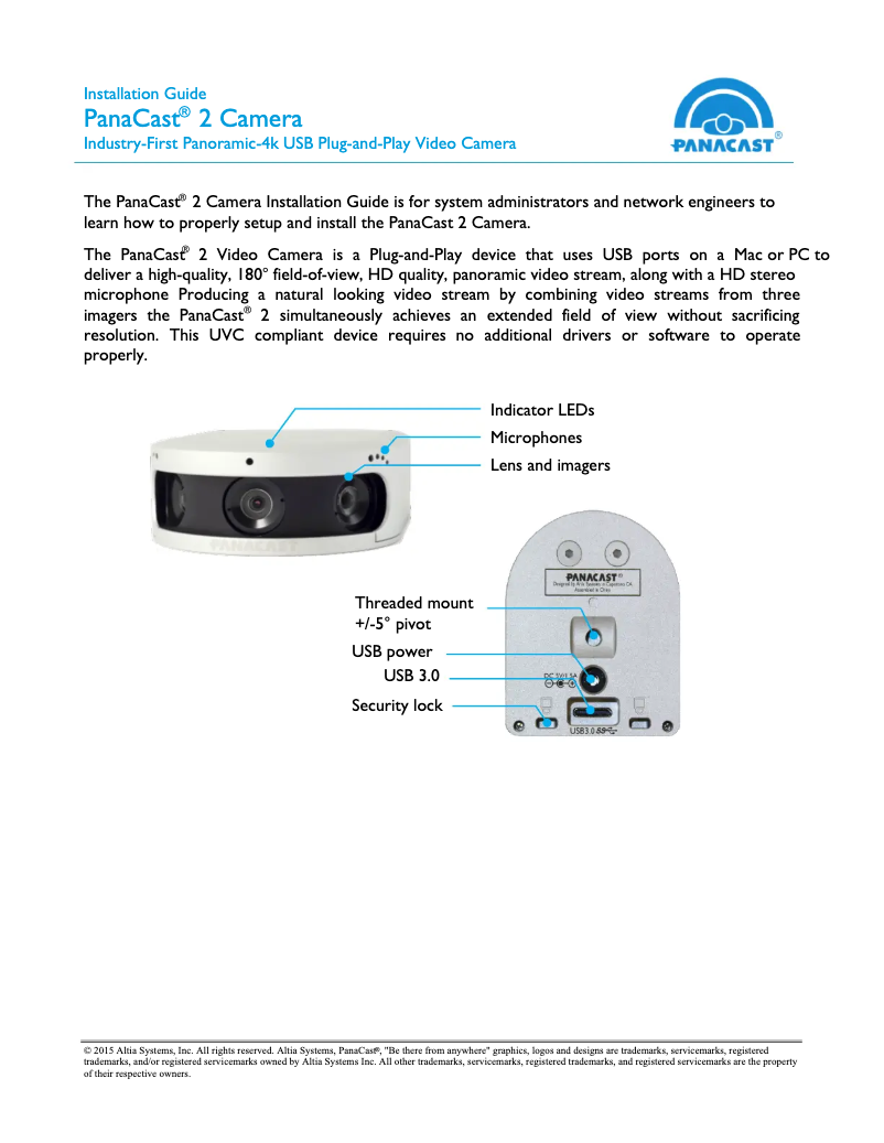Page 1 de la notice Manuel utilisateur Jabra PanaCast 2