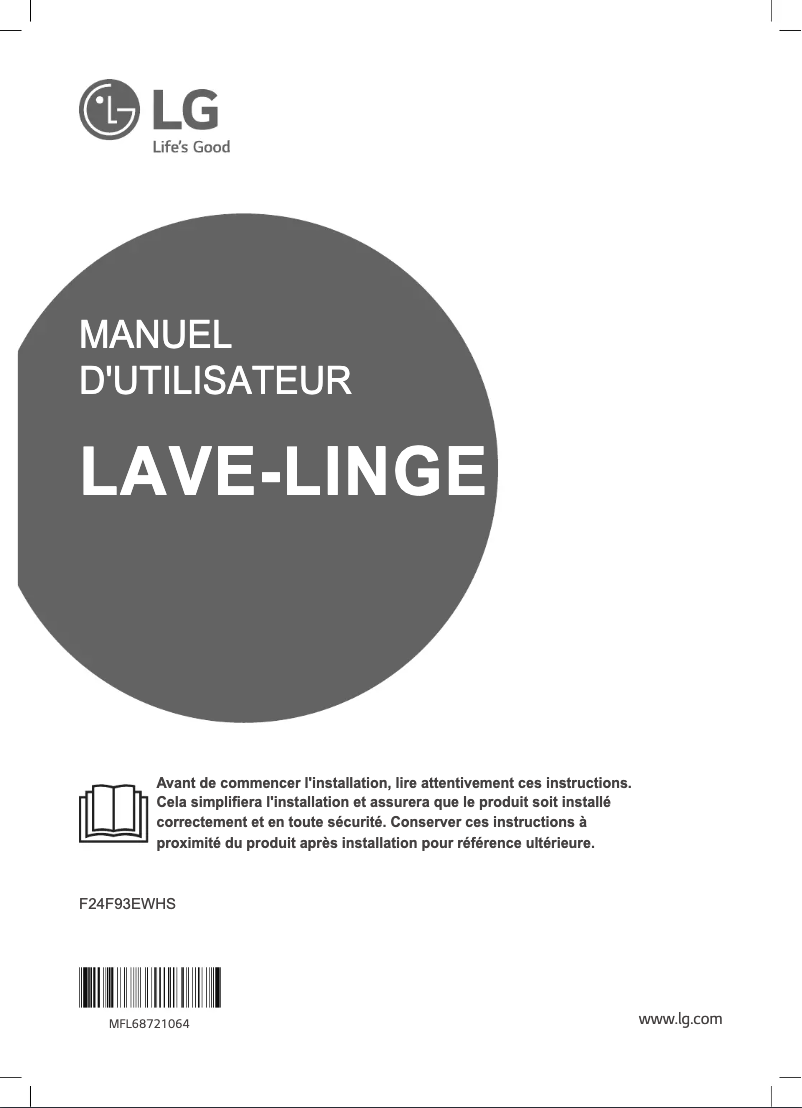 Página 1 del manual Manual de usuario LG F24F93EWHS
