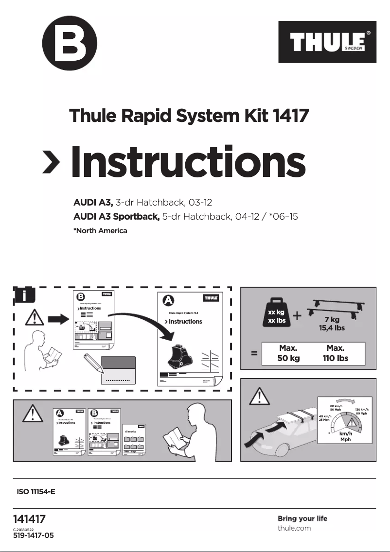 Image de la première page du manuel de l'appareil Rapid System Kit 1417