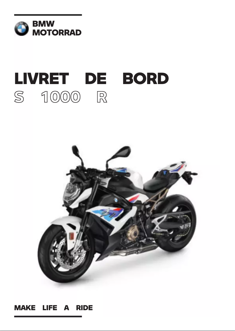 Page 1 de la notice Manuel utilisateur BMW S 1000 R (2021)