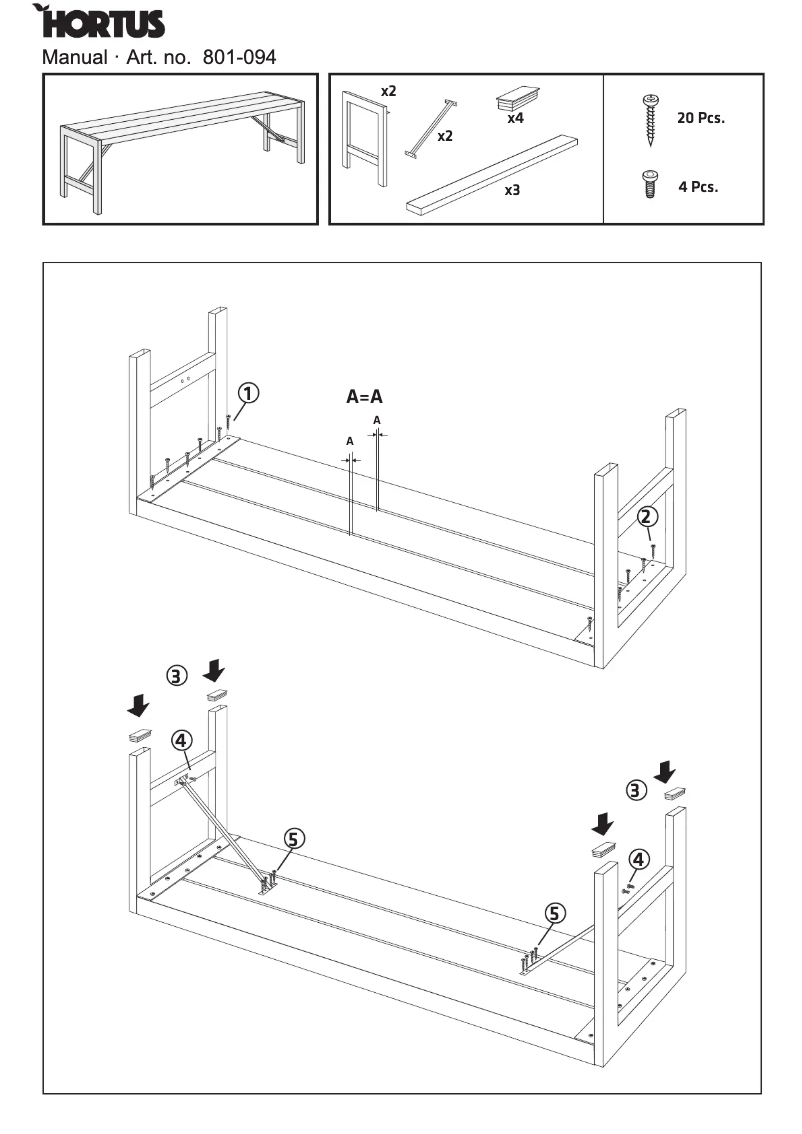 Page 1 of the manual User Manual Hortus 801-094