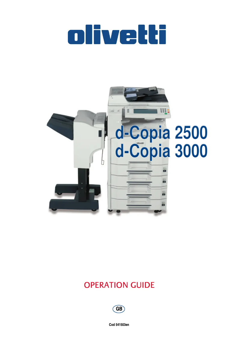 Page 1 de la notice Manuel utilisateur Olivetti d-Copia 2500