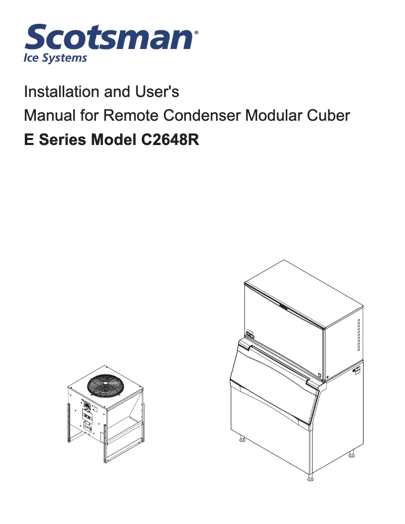 Page n°1 - Manuel utilisateur Scotsman C2648R-E