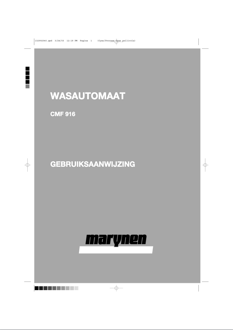 Page 1 de la notice Manuel utilisateur Marynen CMF 916