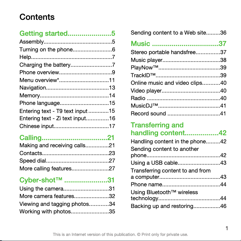 Imagen de la primera página del manual del dispositivo C903
