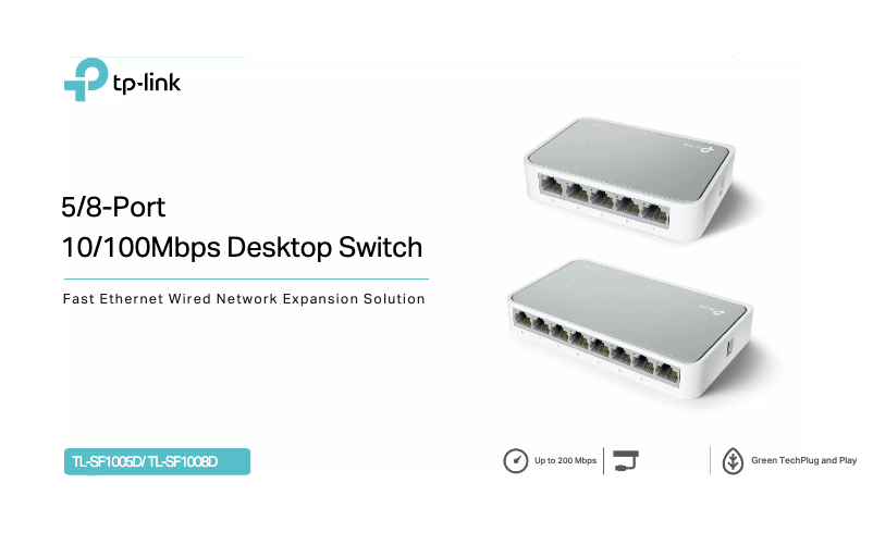Page 1 de la notice Fiche technique TP-Link TL-SF1008D