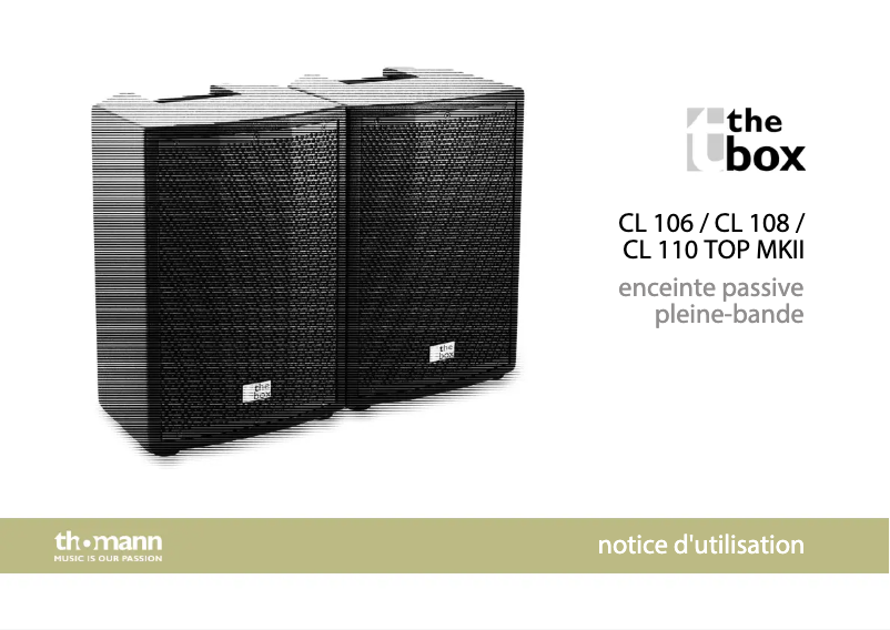 Image de la première page du manuel de l'appareil CL 110 Top MK II
