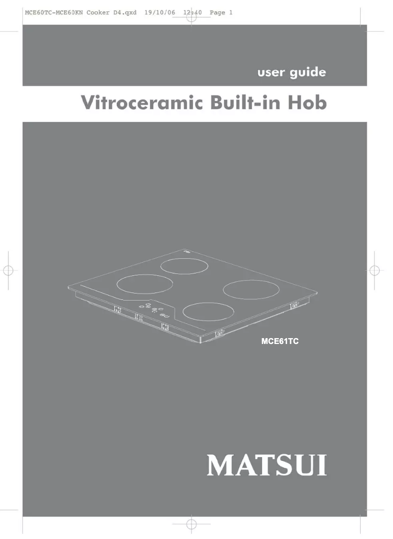 Page n°1 - Manuel utilisateur Matsui MCE61TC