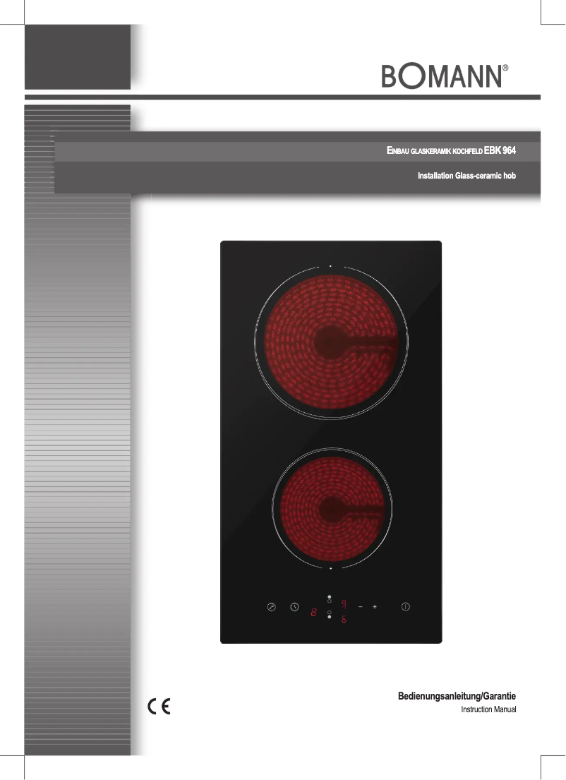 Page 1 de la notice Manuel utilisateur Bomann EBK 964