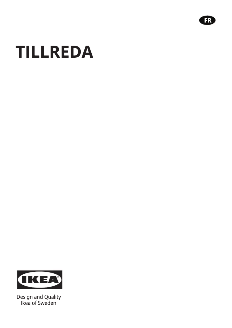 Page 1 de la notice Manuel utilisateur Ikea TILLREDA 405.416.47