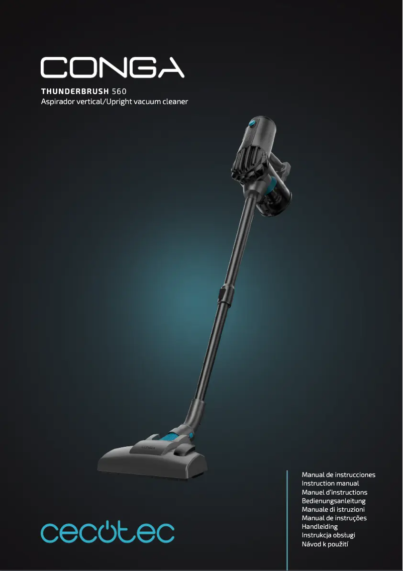 Image de la première page du manuel de l'appareil Conga Thunderbrush 560