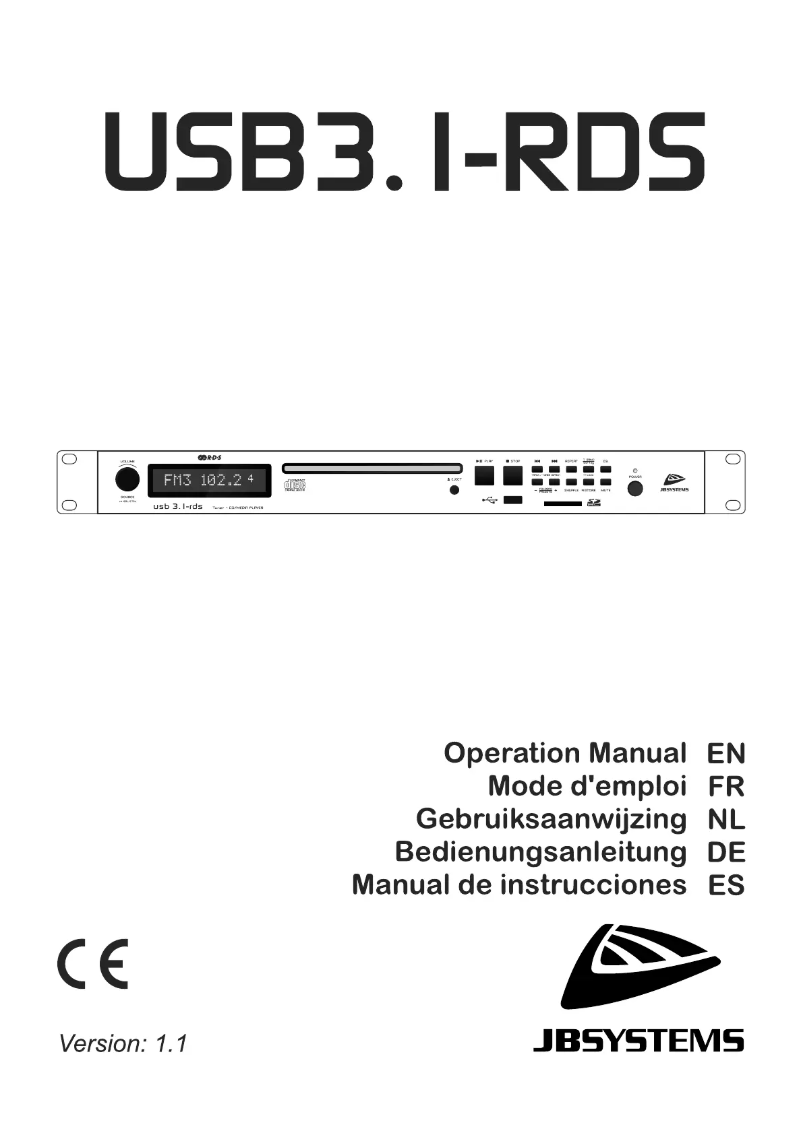 Page n°1 - Manuel utilisateur JB systems USB3.1-RDS