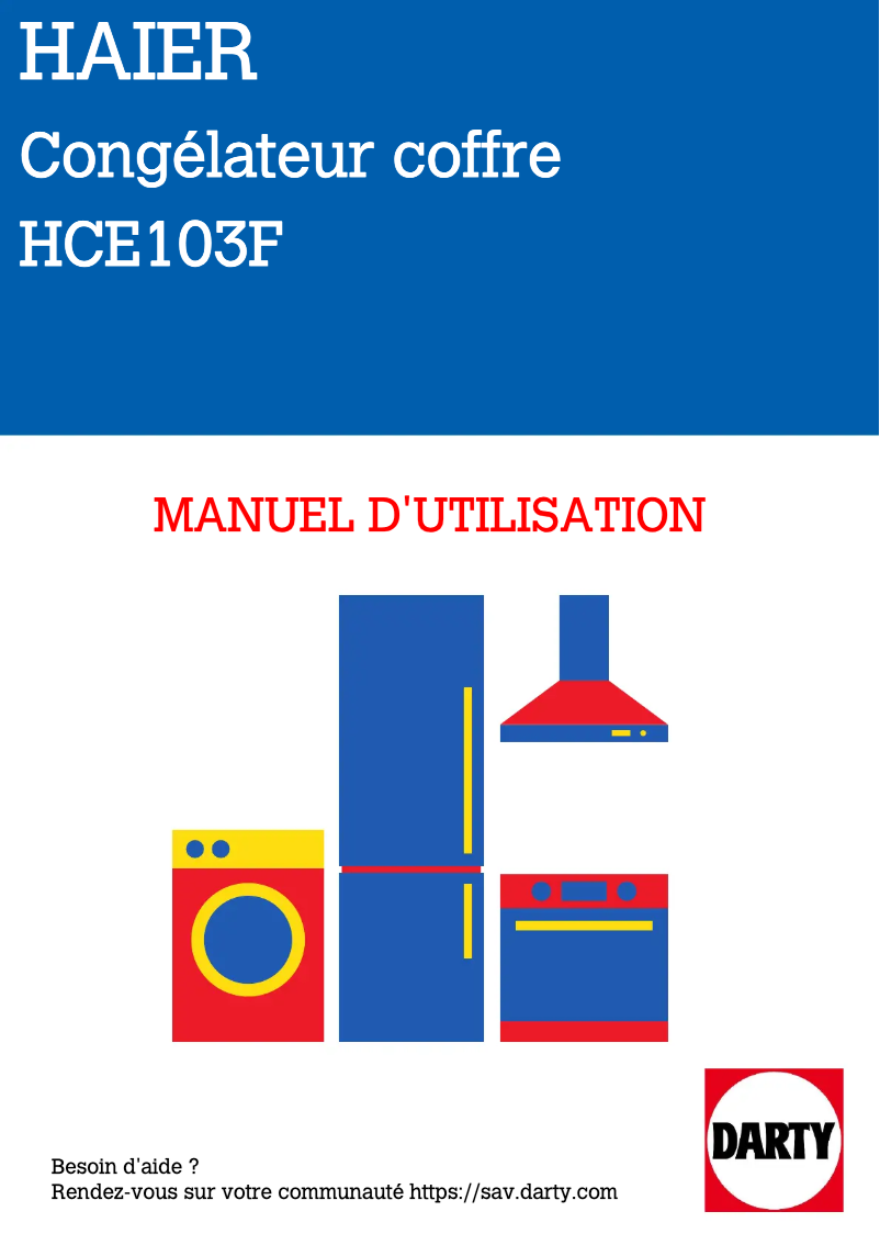 Image de la première page du manuel de l'appareil HCE103F