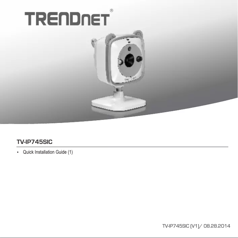 Page n°1 - Manuel utilisateur TRENDnet TV-IP745SIC