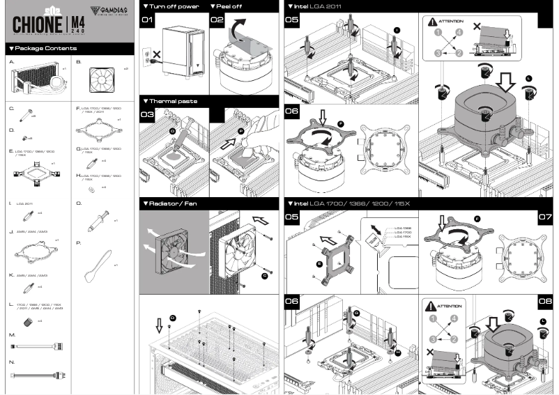 Page 1 de la notice Manuel utilisateur Gamdias Chione M4-240