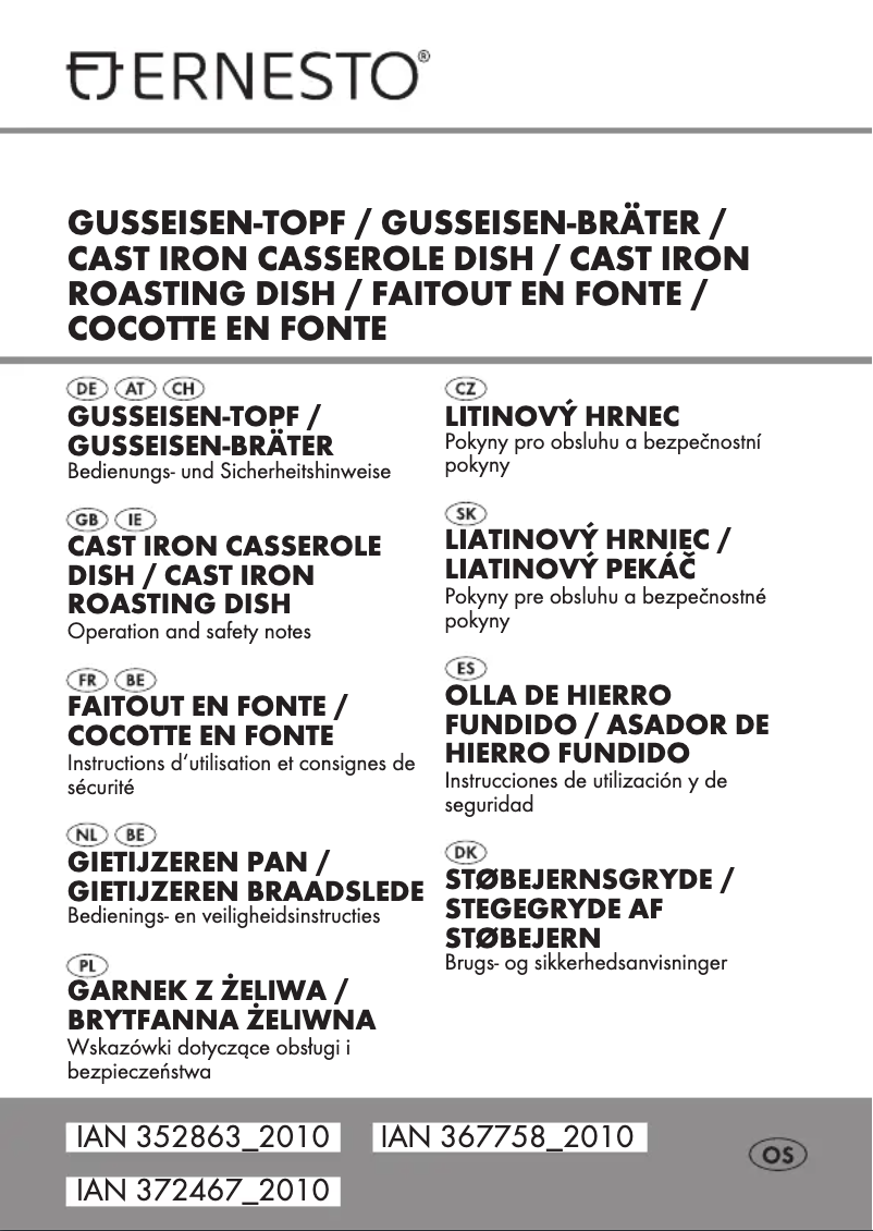 Page 1 de la notice Manuel utilisateur Ernesto Z31682