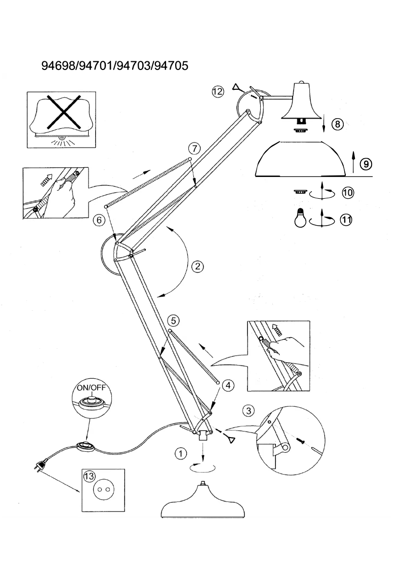 Page n°1 - Manuel utilisateur Eglo Borillio