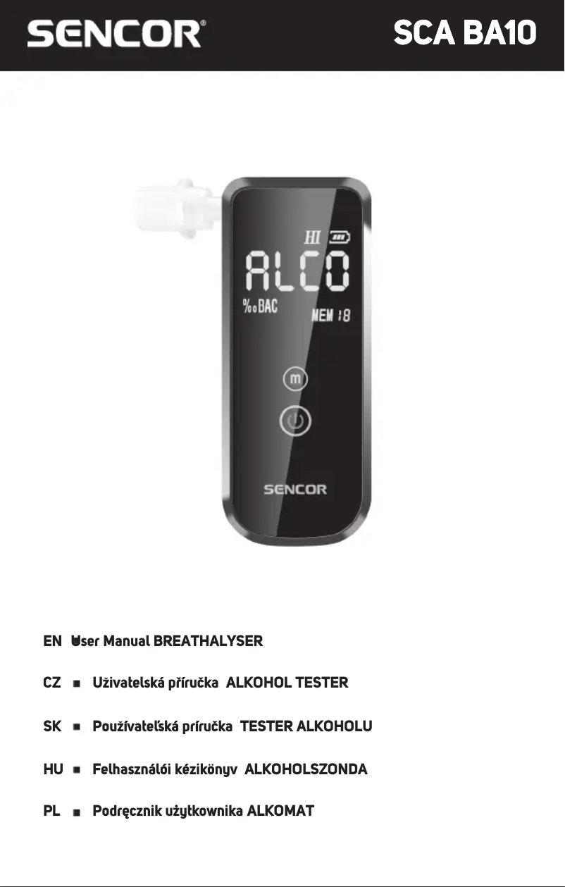 Page 1 de la notice Manuel utilisateur Sencor SCA BA10
