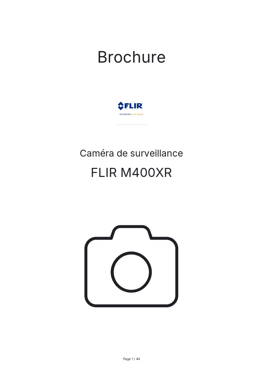Page n°1 - Brochure FLIR M400XR