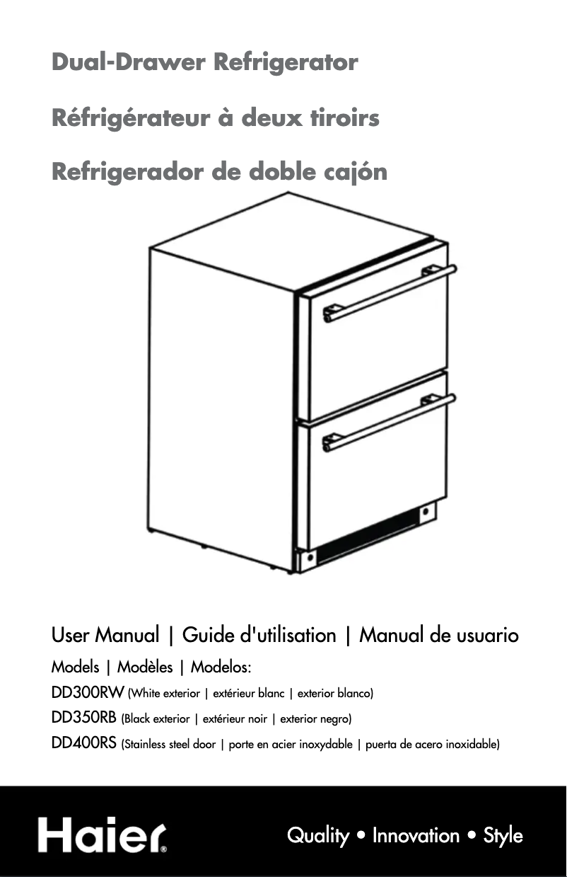 Page n°1 - Manuel utilisateur Haier DD350RB