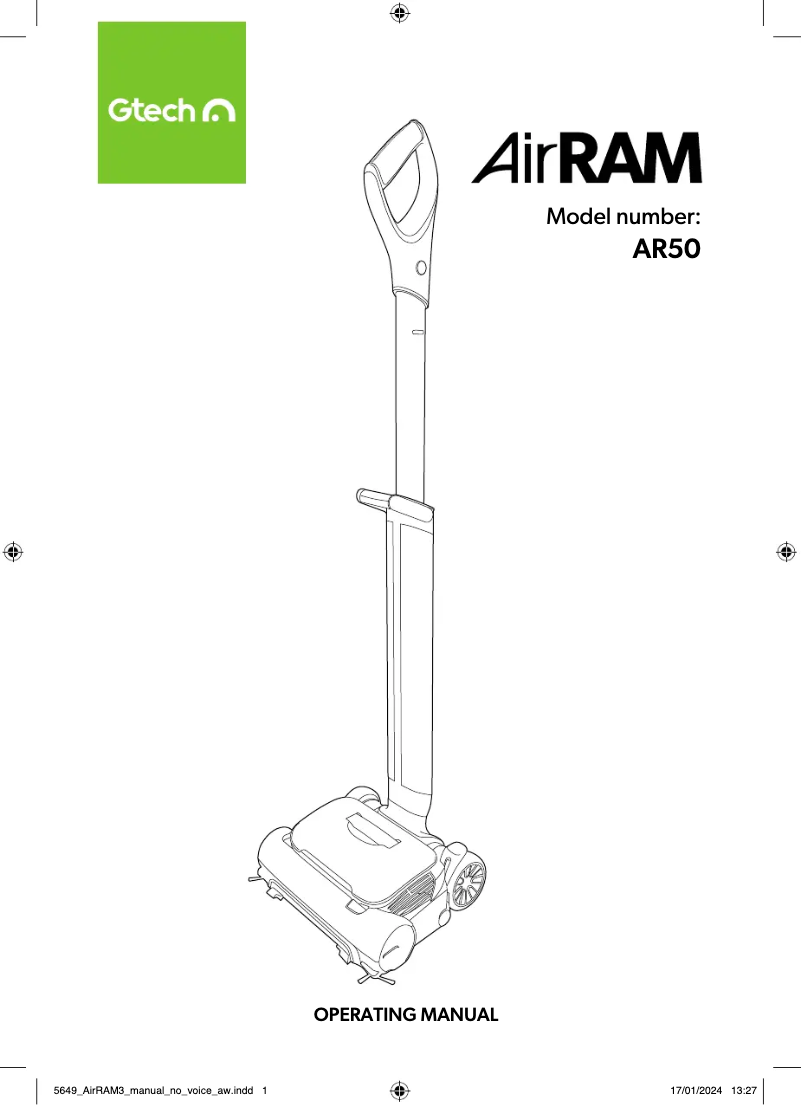 Image de la première page du manuel de l'appareil AirRam MK2 AR50