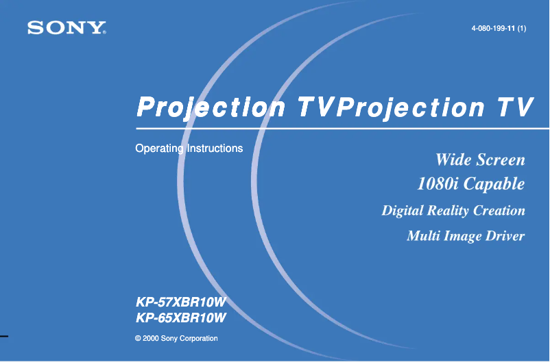 Image de la première page du manuel de l'appareil KP-65XBR10W