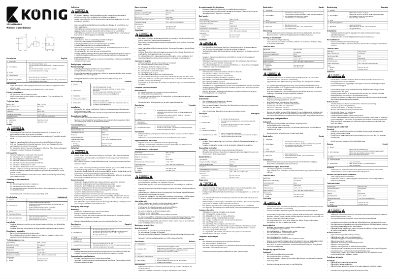 Page 1 de la notice Manuel utilisateur Konig SAS-ASWA300