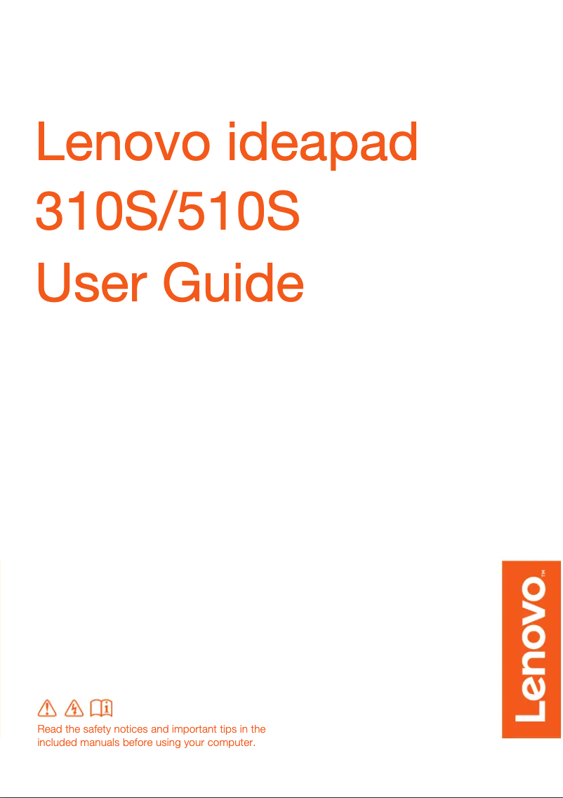 Page n°1 - Manuel utilisateur Lenovo IdeaPad 310S