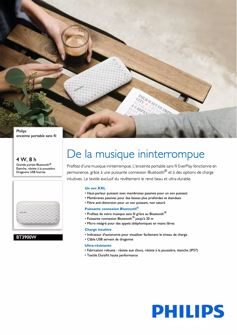 Image de la première page du manuel de l'appareil BT3900W