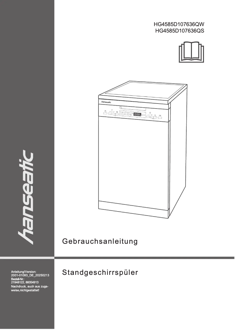 Image de la première page du manuel de l'appareil HG4585D107636QS