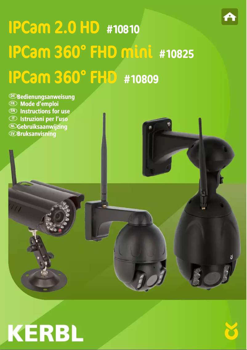 Page n°1 - Manuel utilisateur Kerbl IPCam 360° FHD mini 10825