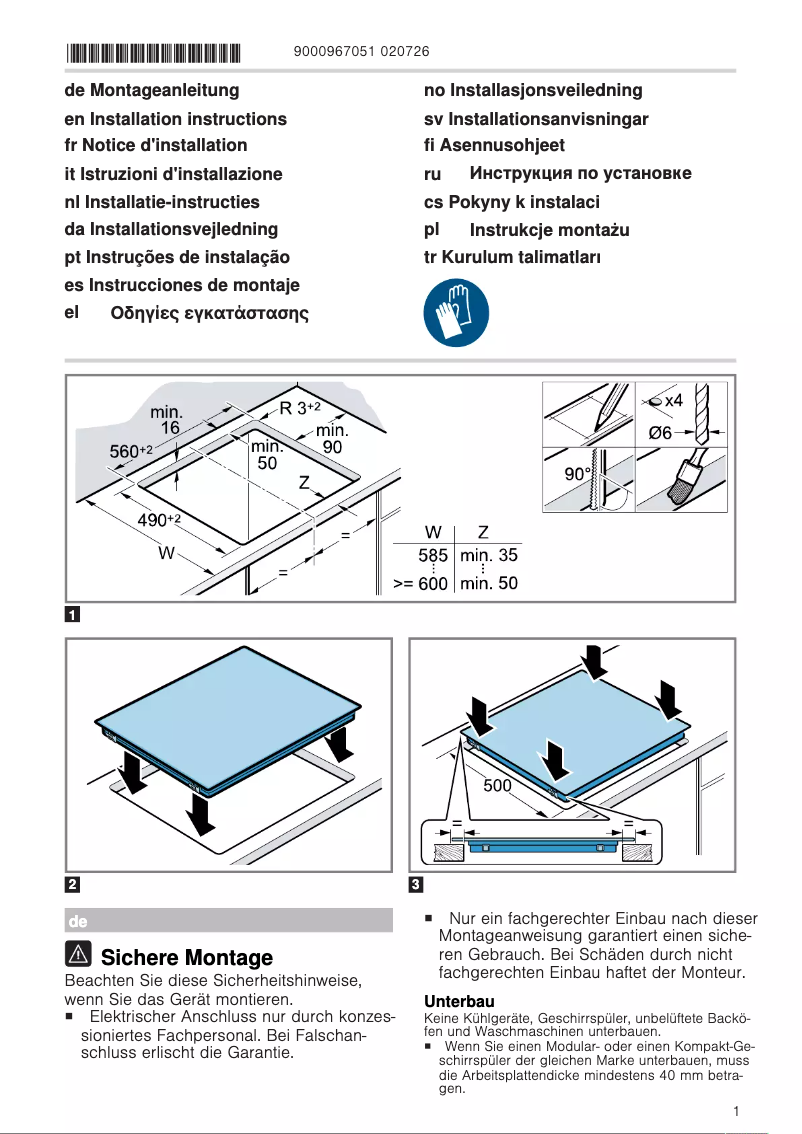 Page n°1 - Manuel utilisateur Siemens ET631FKP8E